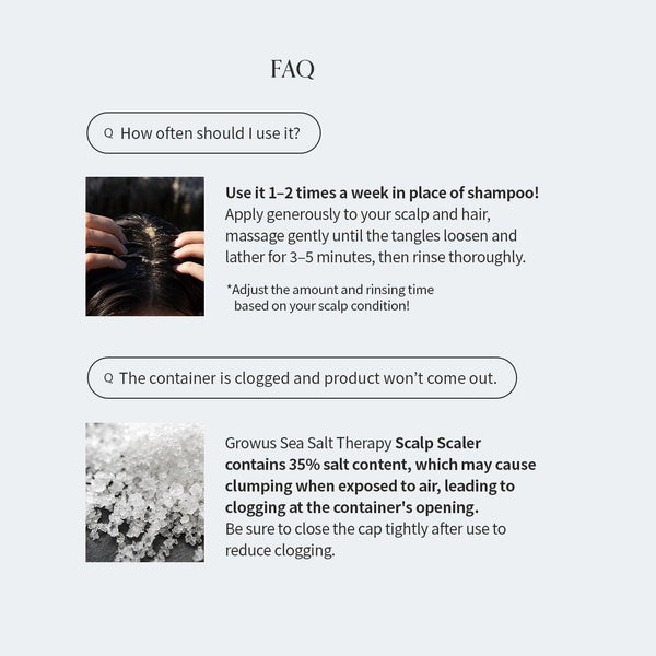 GROWUS Sea Salt Therapy Scalp Scaler 250g