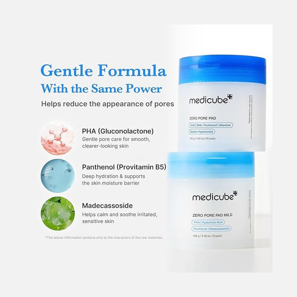 MEDICUBE Toner Pads Zero Pore Pad Mild (70 pads)