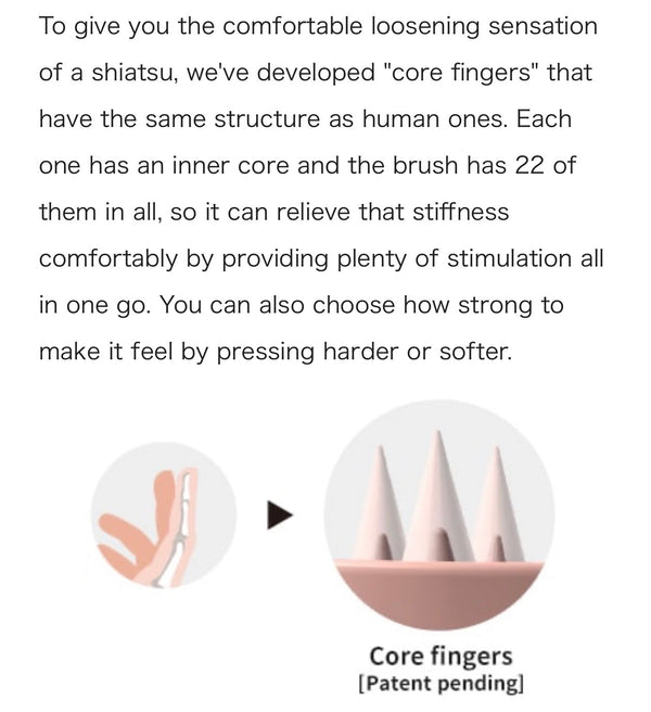 ReFa HEART BRUSH for SCALP- Mat Rose