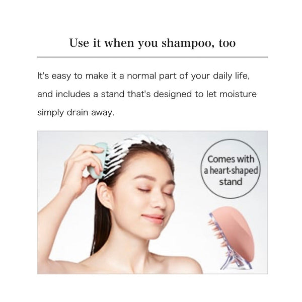ReFa HEART BRUSH for SCALP- Mat Rose