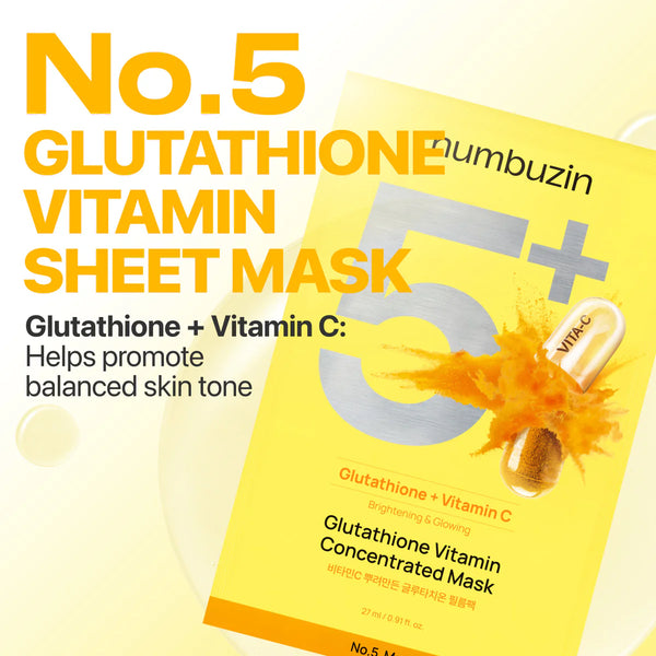 Numbuzin No.5+ Glutathione Vitamin Concentrated Mask 27ml