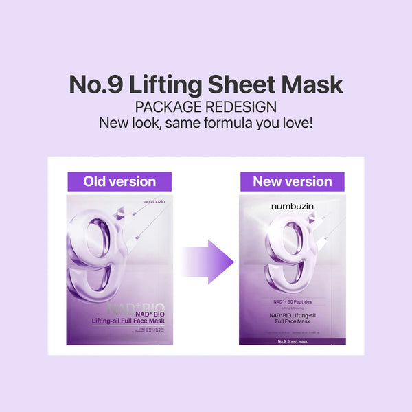 Numbuzin No.9 NAD+ Bio Lifting-Sil Full Face Mask