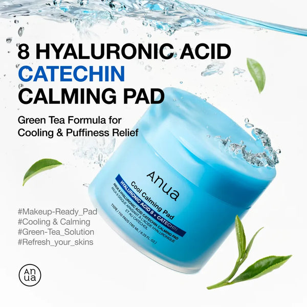 ANUA 8 Hyaluronic Acid Catechin Calming Pad 110 pads/185 mL