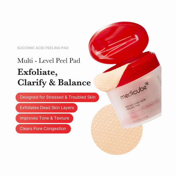 MEDICUBE Red Succinic Acid Peeling Pad 70 pads
