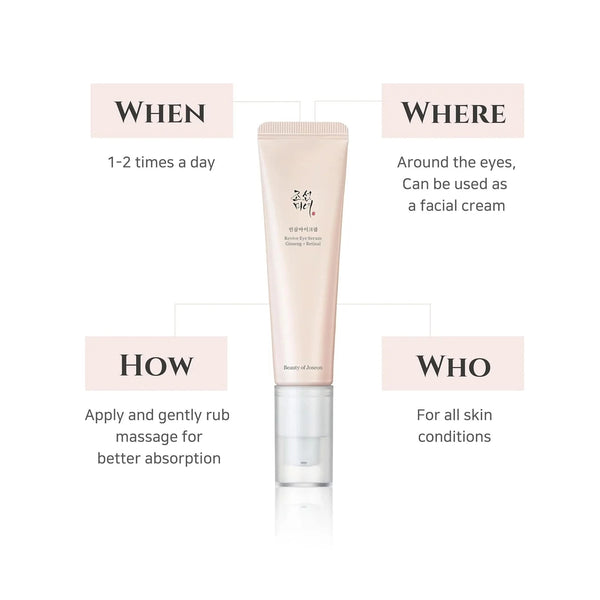 BEAUTY OF JOSEON Revive Eye Serum: Ginseng + Retinal 30ml