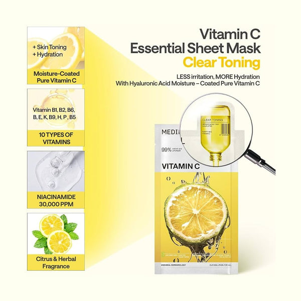 MEDIHEAL Vitamin C Essential Mask-Clear Toning