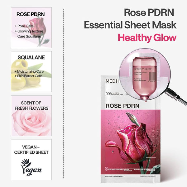 MEDIHEAL Rose PDRN Essential Mask-Healthy Glow