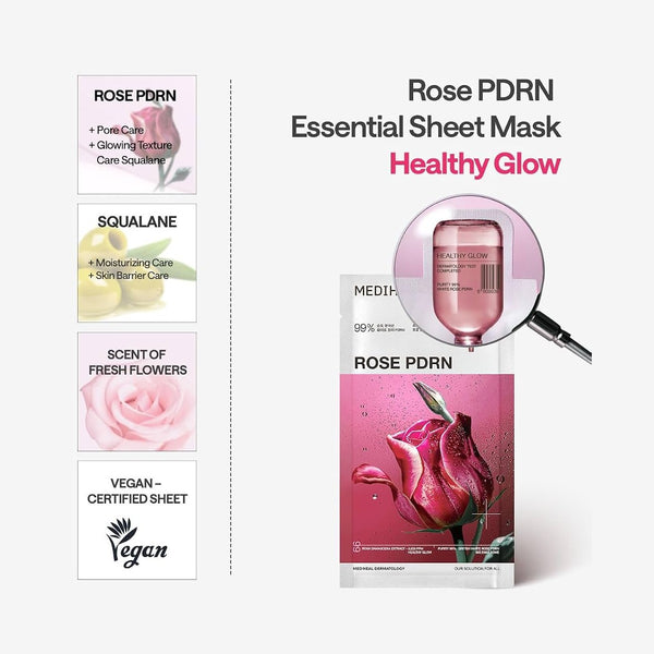 MEDIHEAL Rose PDRN Essential Mask-Healthy Glow