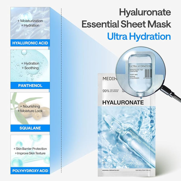 MEDIHEAL Hyaluronate Essential Mask- Ultra Hydration