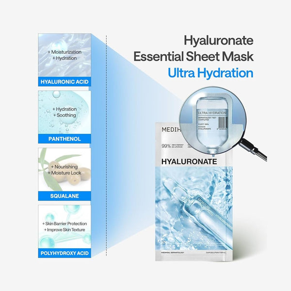 MEDIHEAL Hyaluronate Essential Mask- Ultra Hydration