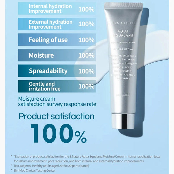 S.NATURE Aqua Squalane Moisturizing Cream 60ml + 30ml