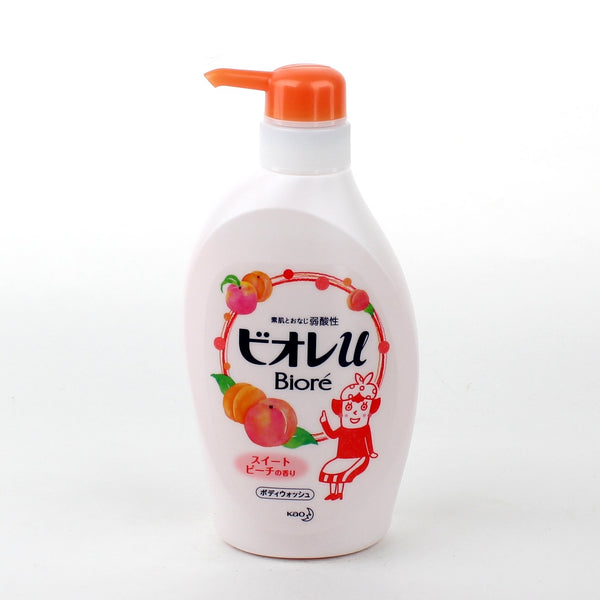 KAO Biore Body Wash for Family Sweet Peach Liquid Soap 480ml