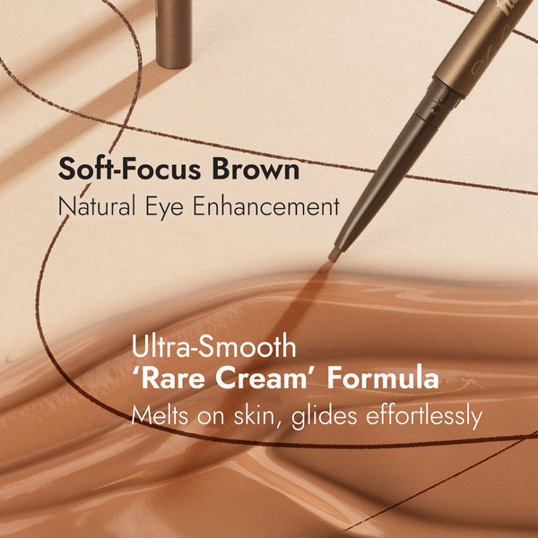 soft-focus brown; natural eye enhancement, ultra-smooth rare cream formula; melts on skin, glides effortlessly