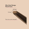 slim oval design pencil core can be retracted.