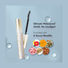 Ultimate waterproof shield, no smudge. 6 serum ingredients contained