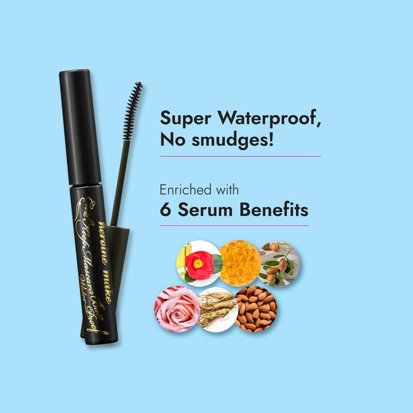 super waterproof, no smudging! and enriched with 6 serum benefits