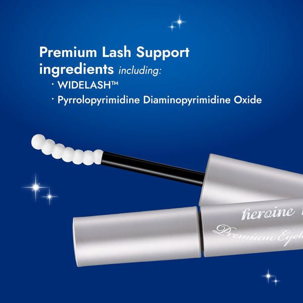 premium lash support ingredients: widelash and pyrrolopyrimidine diaminopyrimidine oxide