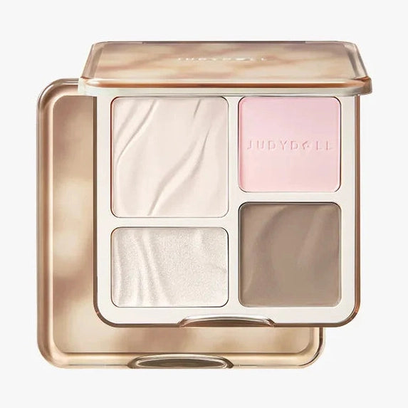 JUDYDOLL2 IN 1 Highlighter Contour Palette （4 colors）