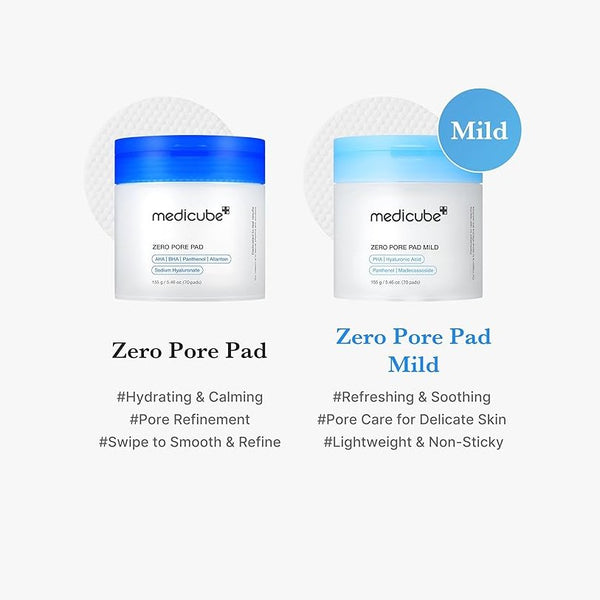 MEDICUBE Toner Pads Zero Pore Pad Mild （70 pads）