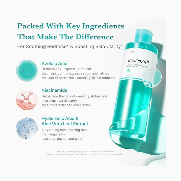 MEDICUBE Azelaic Acid Niacinamide Clarifying Toner 250ml