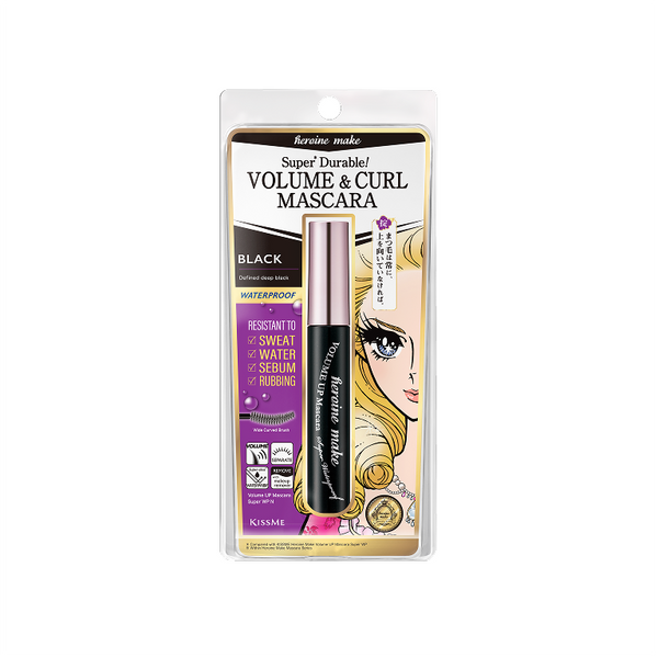 KISSME HEROINE MAKE Super Durable Volume & Curl Mascara (Black) 6g