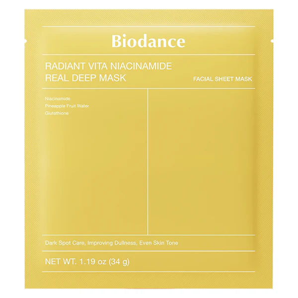 BIODANCE Radiant Vita Niacinamide Real Deep Mask 34g
