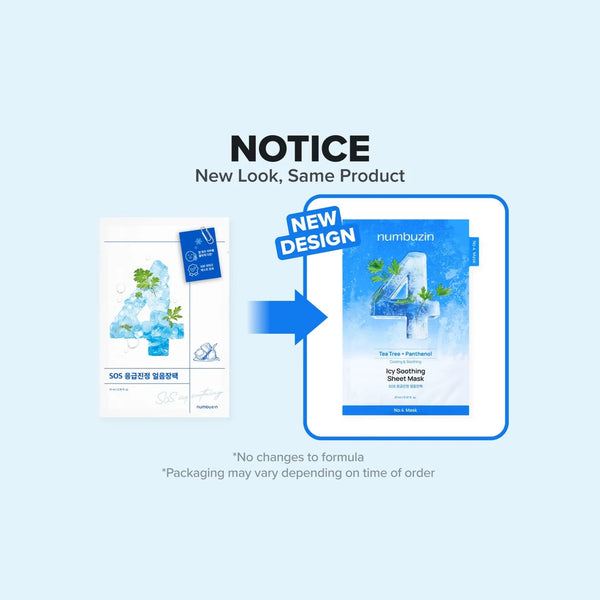 Numbuzin No.4 SOS Icy Soothing Sheet Mask 27ml