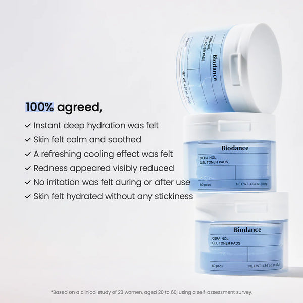BIODANCE Cera-Nol Gel Toner Pad 60 pads