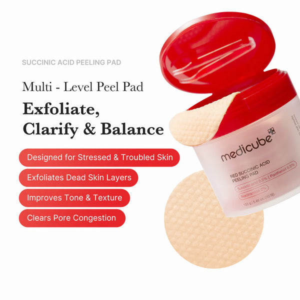 MEDICUBE Red Succinic Acid Peeling Pad 70 pads