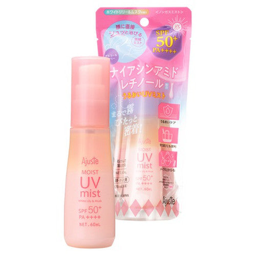 AJUSTE Moist UV Mist White Lily & Musk SPF 50+ PA++++ 60ml