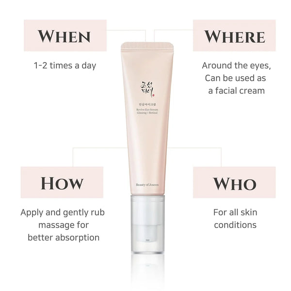 BEAUTY OF JOSEON Revive Eye Serum: Ginseng + Retinal 30ml