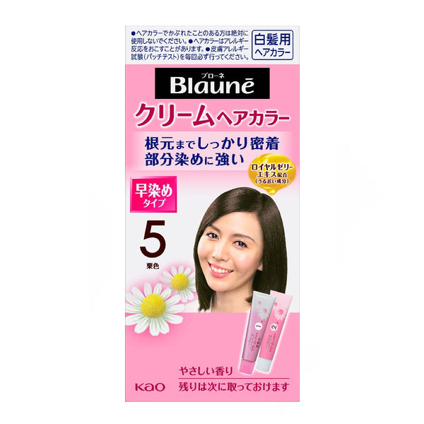 KAO Blaune Cream Hair Color for Gray Coverage 40g + 40g