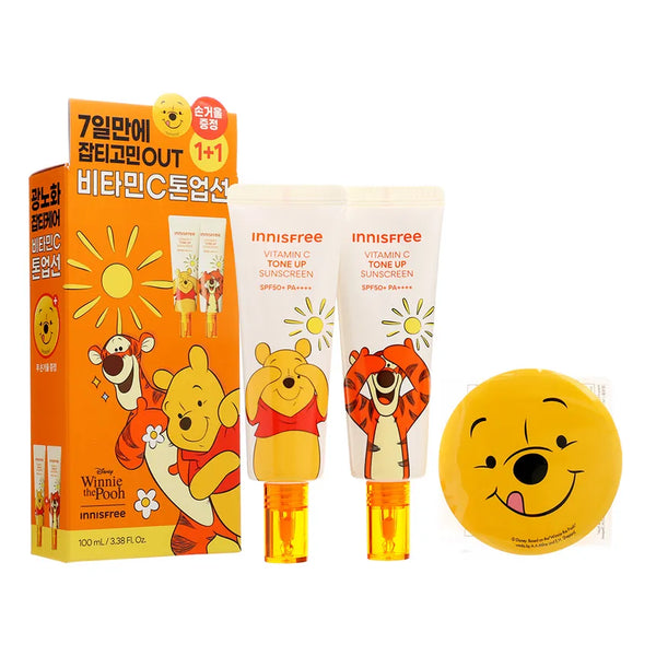 INNISFREE Vitamin C Tone Up Sunscreen Winnie the Pooh Edition SPF 50+ PA++++ 1+1 Set 100ml