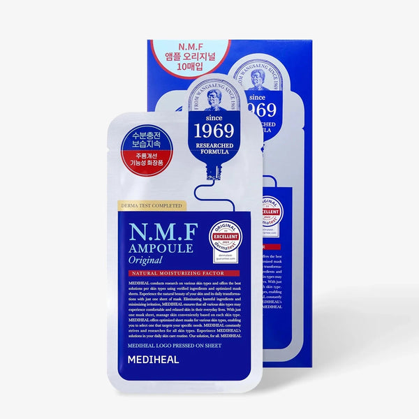 MEDIHEAL The N.M.F Ampoule Original Mask — 72-Hr Hydration, 8-Type Hyaluronic Acid