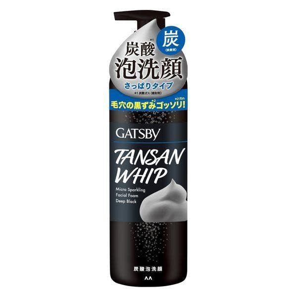GATSBY Tansan Whip Micro Sparkling Facial Foam Deep Black